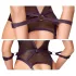 Cottelli Bondage - nyitott body és kar bilincs (sötétlila)