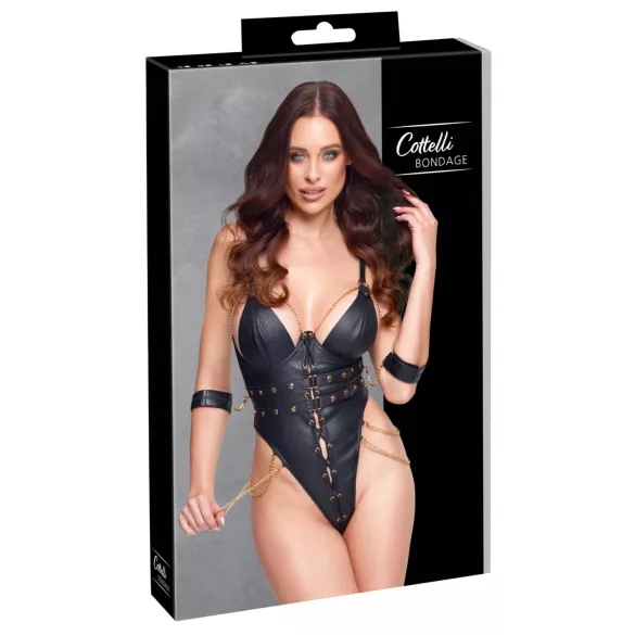 Cottelli - láncos bondage body (fekete)