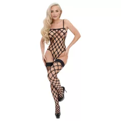   Cottelli Fantasy - necc body és combfix szett (fekete) - S-L