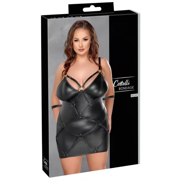 Cottelli Plus Size - ruha bilinccsel (fekete)
