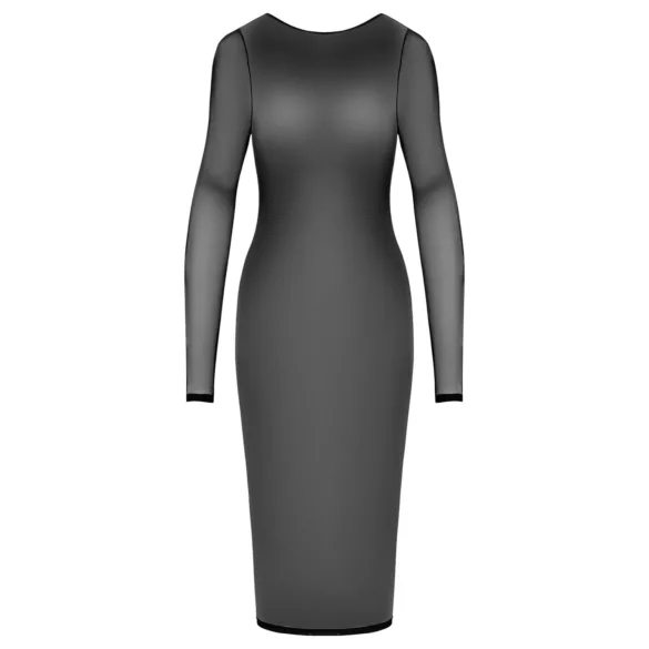 Cottelli Party - áttetsző, cipzáras ruha (fekete)