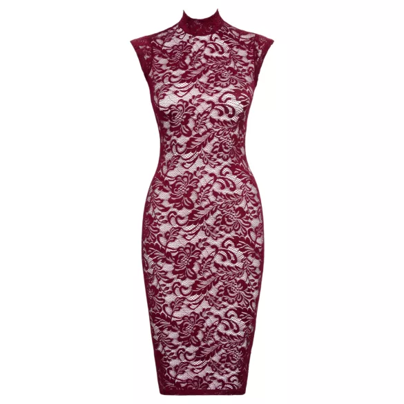 Cottelli - csipkés áttetsző ruha (bordó)