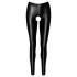 Noir - nyitott, fényes leggings (fekete)