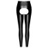 Noir - nyitott, fényes leggings (fekete)