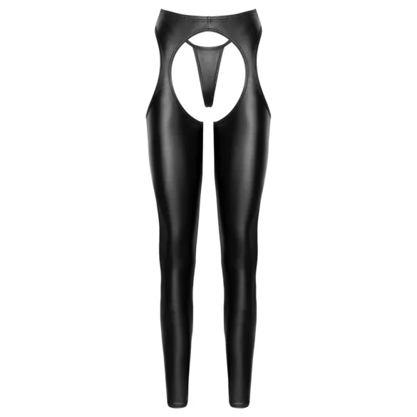 Cottelli - nyitott chaps nadrág és tanga szett (fekete)