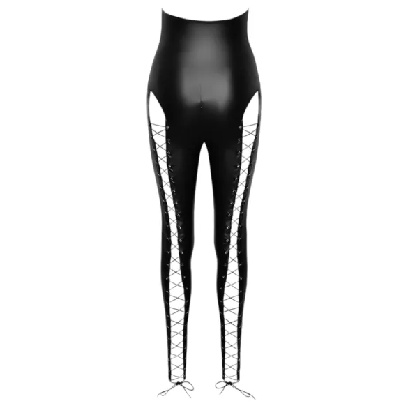 Cottelli Party - nyakpántos fűzős overál (fekete)