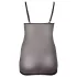 Cottelli Plus Size - csipkés átlátszó hálóing (fekete)