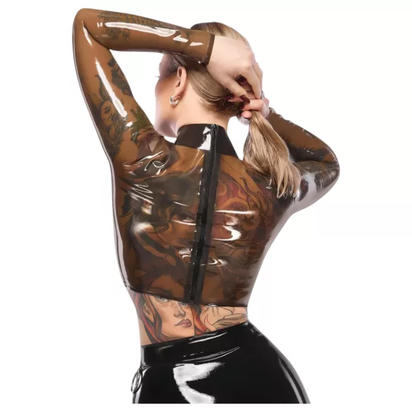 LATEX - áttetsző latex felső (áttetsző-fekete)