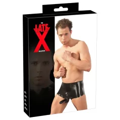 Late X boxer + péniszköpeny (fekete)
