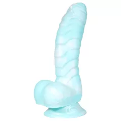 OgazR Sea Serpent - barázdált dildó - 17 cm (kék-fehér)