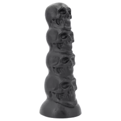 Topped Monster - koponya dildó - 22 cm (fekete)
