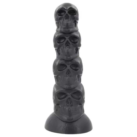 Topped Monster - koponya dildó - 22 cm (fekete)