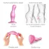 Strap-on-me Curvy S - hullámos, tapadókorongos dildó (pink)