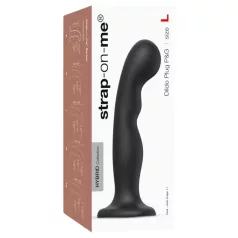   Strap-on-me P&G L - hajlított, tapadókorongos dildó (fekete)