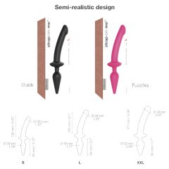   Strap-on-me Swith Semi-Realistic S - 2in1 szilikon dildó (fekete)