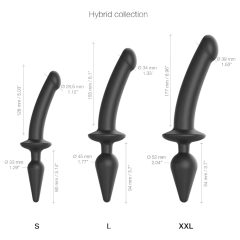   Strap-on-me Swith Semi-Realistic S - 2in1 szilikon dildó (fekete)