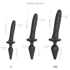   Strap-on-me Swith Realistic S - 2in1 szilikon dildó (fekete)