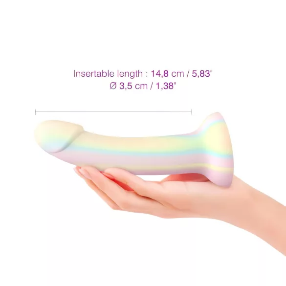 Dildolls Fantasia - tapadókorongos szilikon dildó (csíkos)