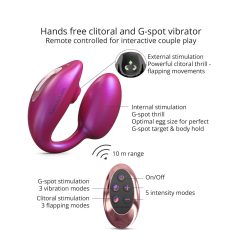 Wonderlover - csiklóizgatós G-pont vibrátor (metál pink)
