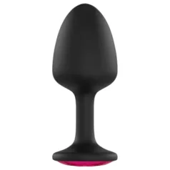 Dorcel Geisha Plug Ruby M - pink köves anál plug (fekete)