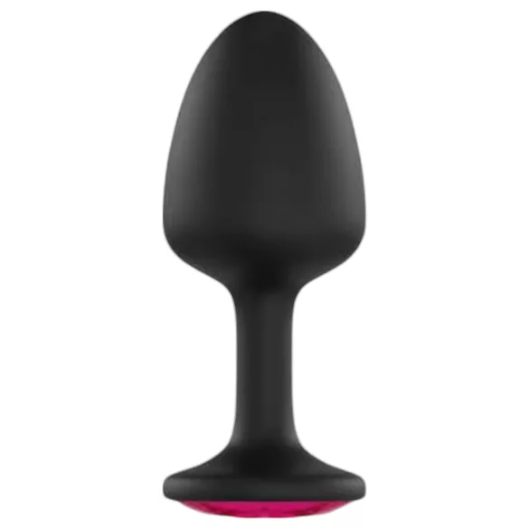 Dorcel Geisha Plug Ruby M - pink köves anál plug (fekete)