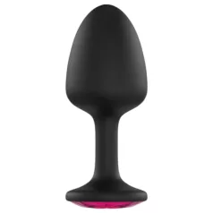 Dorcel Geisha Plug Ruby L - pink köves anál plug (fekete)