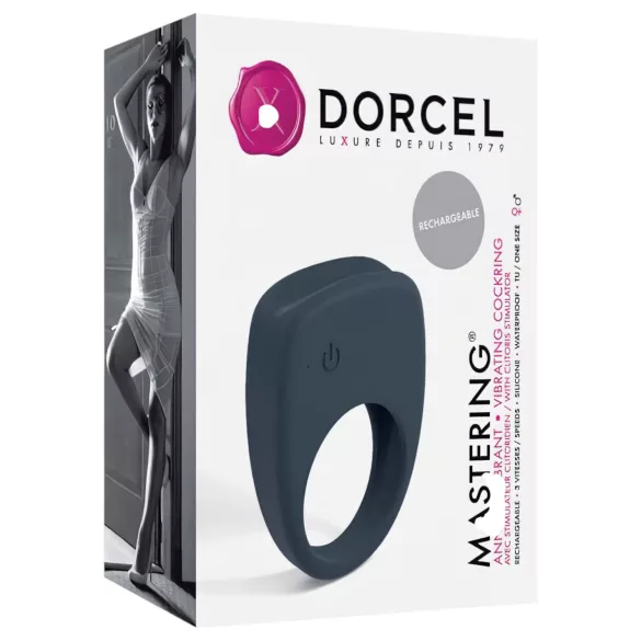 Dorcel Mastering - akkus, vibrációs péniszgyűrű (szürke)
