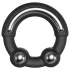 Dorcel Stronger Ring - fém betétes péniszgyűrű (fekete)
