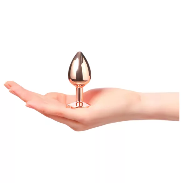 Dorcel Diamond Plug S - alumínium anál plug - kicsi (rózsaarany)