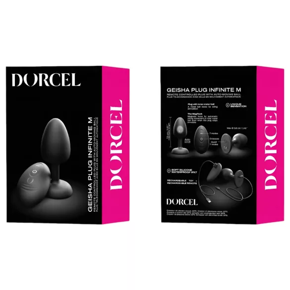 Dorcel - golyós, távirányítós anál vibrátor M - (fekete)