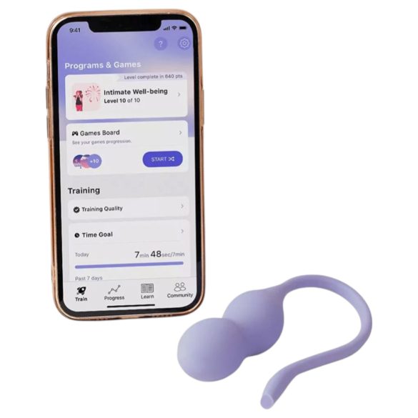 Perifit Care+ - interaktív, vibrációs gésagolyó (lila)