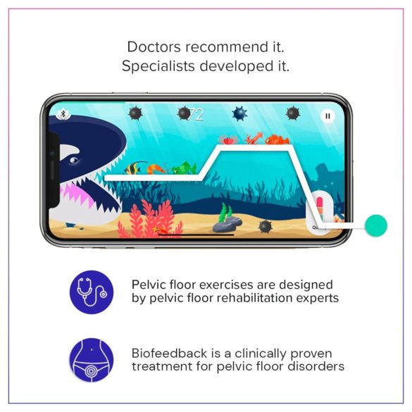 Perifit Care+ - interaktív, vibrációs gésagolyó (lila)