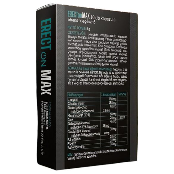 ErectOn Max - étrend kiegészítő kapszula férfiaknak (10db)