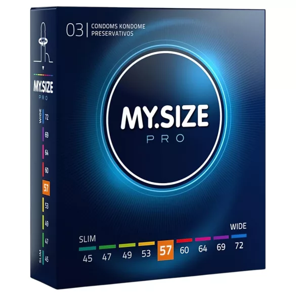 My.Size PRO - egyedi méretű óvszer - 57 mm (3 db)