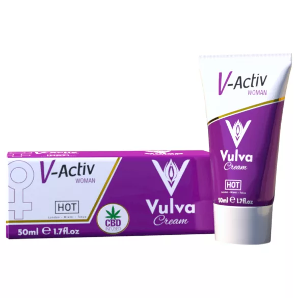 Hot V-Active - stimuláló intim krém nőknek (50ml)