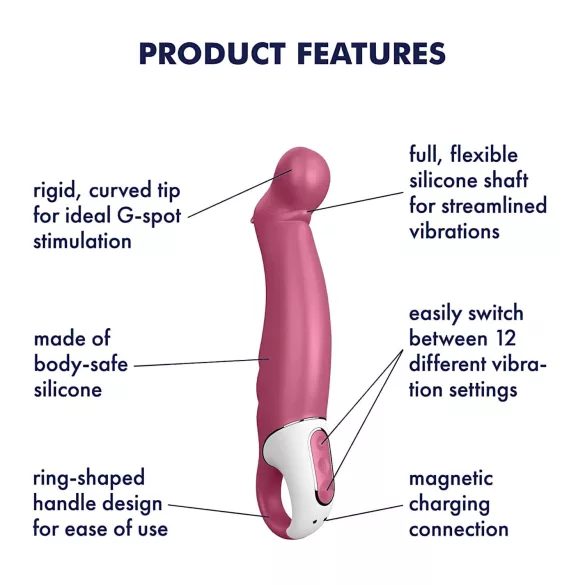 Satisfyer Petting Hippo - akkus, vízálló vibrátor (pink)