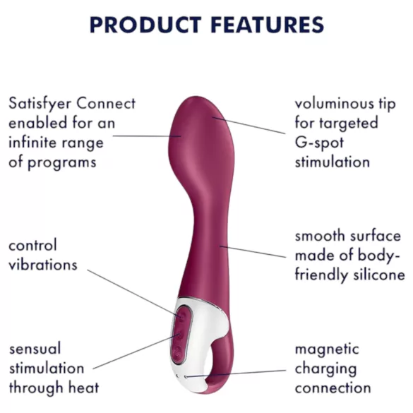 Satisfyer Hot Spot - akkus, melegítő G-pont vibrátor (piros)