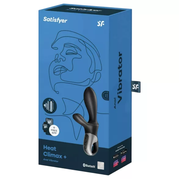 Satisfyer Heat Climax+ - okos, melegítő anál vibrátor (fekete)