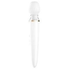   Satisfyer Double Wand-er - okos masszírozó vibrátor (fehér)
