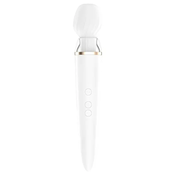 Satisfyer Double Wand-er - App-vezérelt masszírozó vibrátor (fehér)