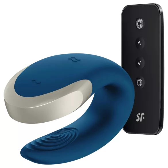 Satisfyer Double Love – App-vezérelt párvibrátor (kék)