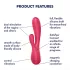 Satisfyer Mono Flex - okos vízálló vibrátor (piros)