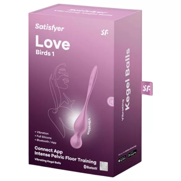Satisfyer Love Birds 1 - App-vezérelt vibrációs gésagolyó (pink)
