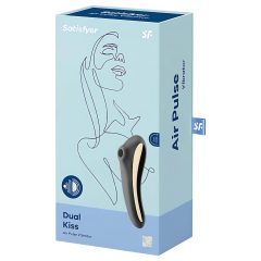   Satisfyer Dual Kiss - akkus hüvelyi és csiklóvibrátor (fekete)