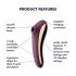 Satisfyer Dual Kiss - 2in1, hüvelyi és csikló vibrátor (lila)