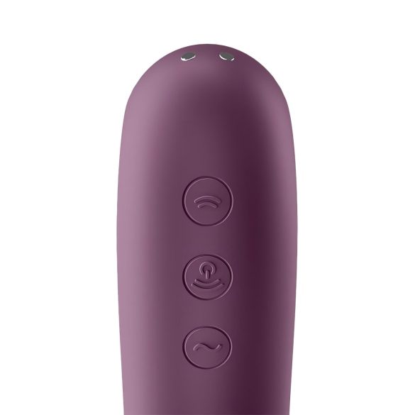 Satisfyer Dual Kiss - 2in1, hüvelyi és csikló vibrátor (lila)