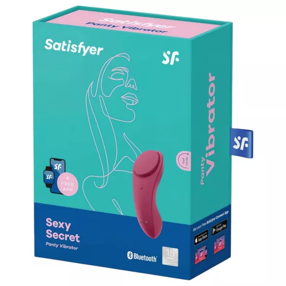 Satisfyer Sexy Secret – App-vezérelt bugyi vibrátor (piros)