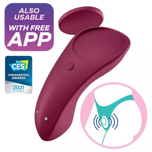 Satisfyer Sexy Secret – App-vezérelt bugyi vibrátor (piros)