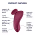 Satisfyer Sexy Secret – App-vezérelt bugyi vibrátor (piros)