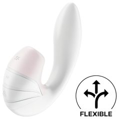   Satisfyer Supernova - akkus, léghullámos 2in1 vibrátor (fehér)